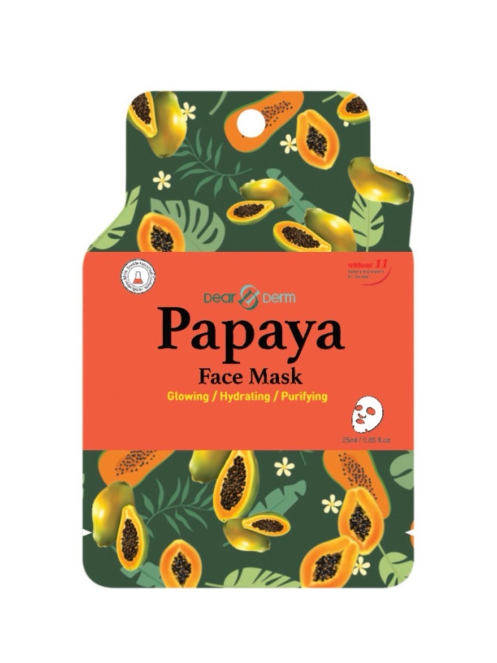 10 Pack DearDerm Papaya Face Masks